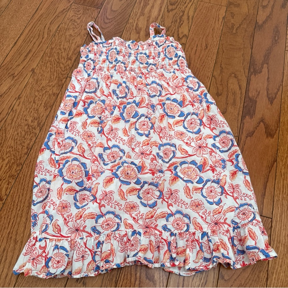 Vineyard Vines Coral and Blue Floral Dress